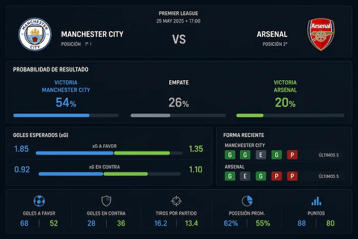Predicción IA para partido de fútbol